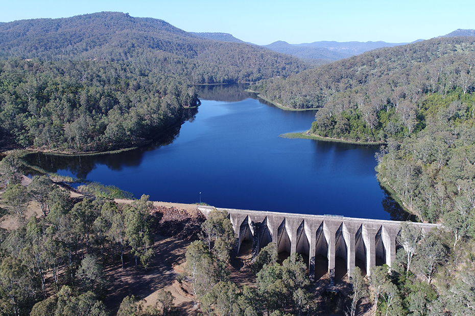 aerial view of danjera dam